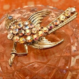 Vintage BSK Brooch Bird on Branch